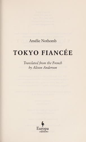 Cover of Tokyo Fiancée by Amélie Nothomb