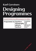 Cover of Designing Programmes by Karl Gerstner