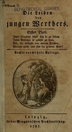 Cover of Johann Wolfgang Goethe: Die Leiden des jungen Werthers by Kurt Rothmann