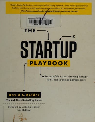 Cover of The startup playbook by David S. Kidder
