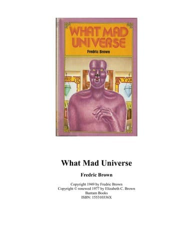 Cover of What Mad Universe by Fredric Brown