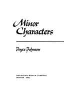 Cover of Minor Characters by Joyce Johnson