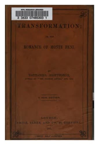 Cover of The marble faun by Nathaniel Hawthorne