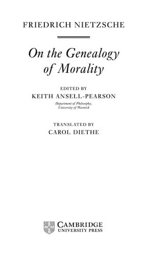 Cover of On the Genealogy of Morals by Friedrich Nietzsche