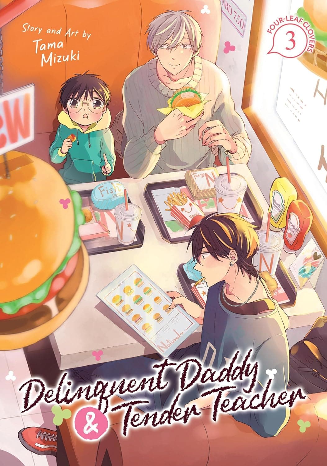 Cover of Delinquent Daddy and Tender Teacher, Vol. 3: Four-Leaf Clovers by Tama Mizuki