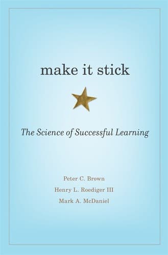 Cover of Make It Stick: The Science of Successful Learning by Peter C. Brown, Henry L. Roediger III, Mark A. McDaniel