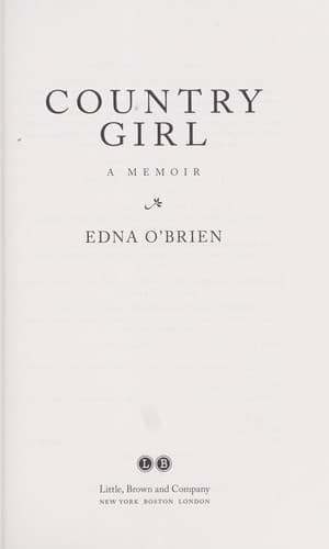 Cover of Country girl a memoir by Edna O'Brien