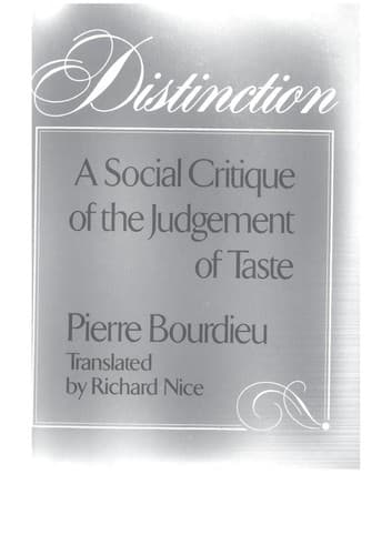 Cover of Distinction by Richard Nice