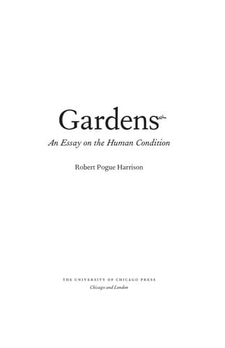 Cover of Gardens by Robert Pogue Harrison