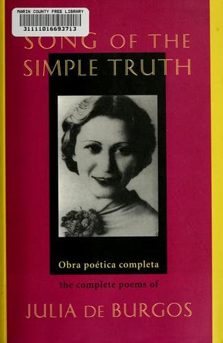 Cover of Song of the Simple Truth by Julia de Burgos