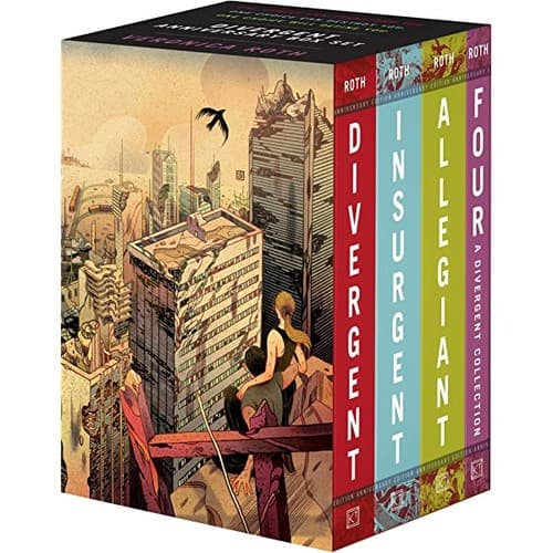 Cover of Divergent Anniversary 4-Book Box Set: Divergent, Insurgent, Allegiant, Four by Veronica Roth