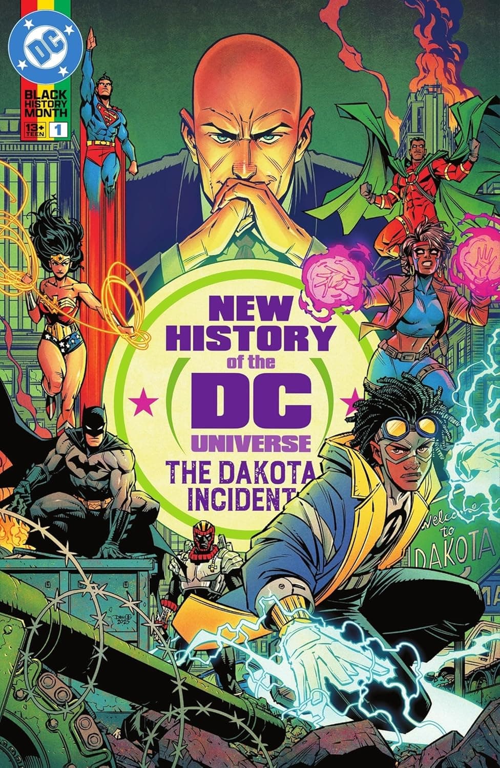Cover of New History of the DC Universe: The Dakota Incident (2026-) #1 (New History of the DC Universe (2025-)) by Joseph P. Illidge
