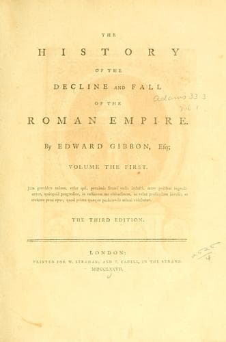 Cover of The Decline and Fall of the Roman Empire by Edward Gibbon