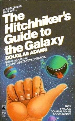 Cover of The Hitchhiker's Guide to the Galaxy by Douglas Adams